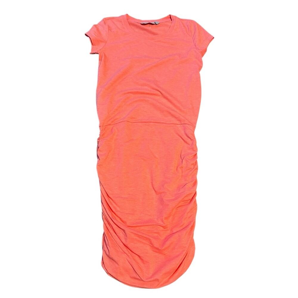 Athleta Bright Coral Cinch Dress XXS - Picture 1 of 6